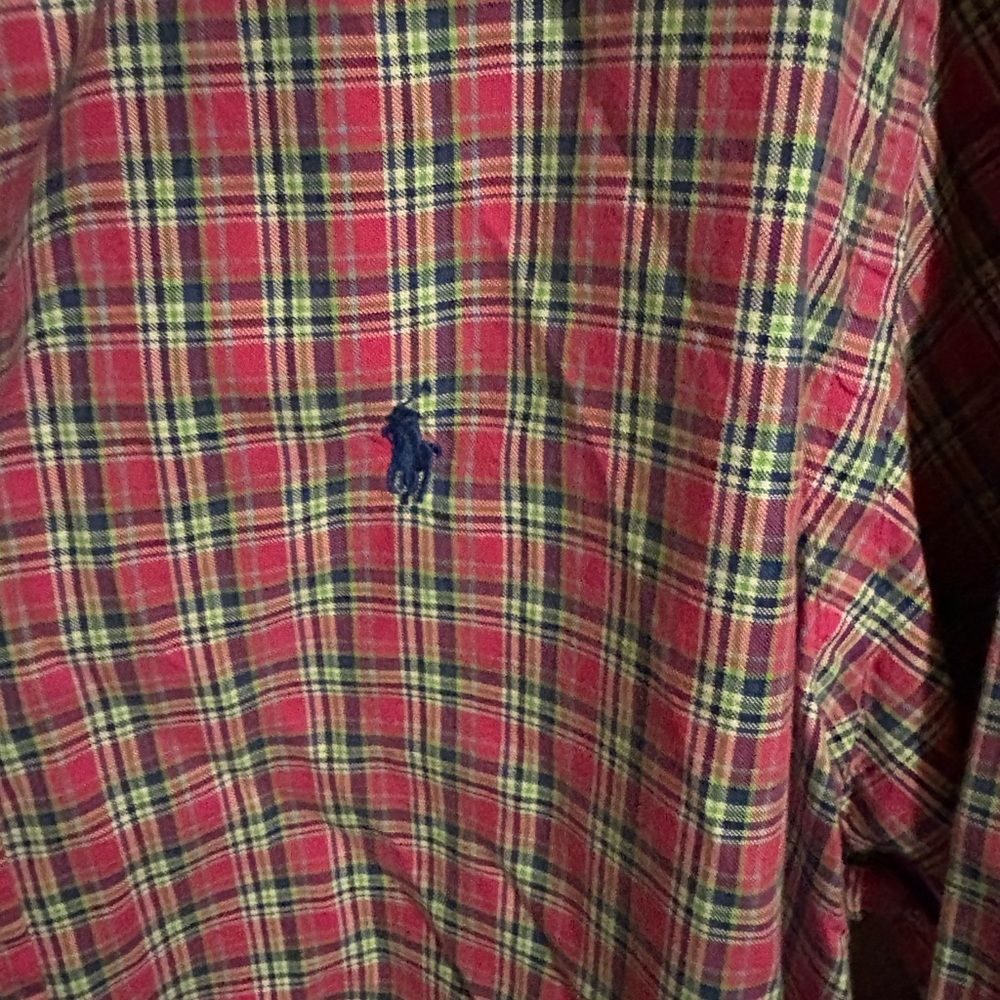 Ralph Lauren Red and Green Plaid Shirt
